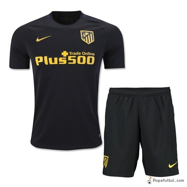 Camiseta Atlético de Madrid Replica Segunda Ropa Niños 2016/17 Negro